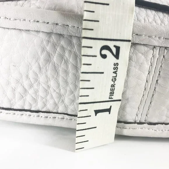 REBECCA MINKOFF Crossbody Bag Light Gray Leather Small 8X7 - Picture 11 of 16